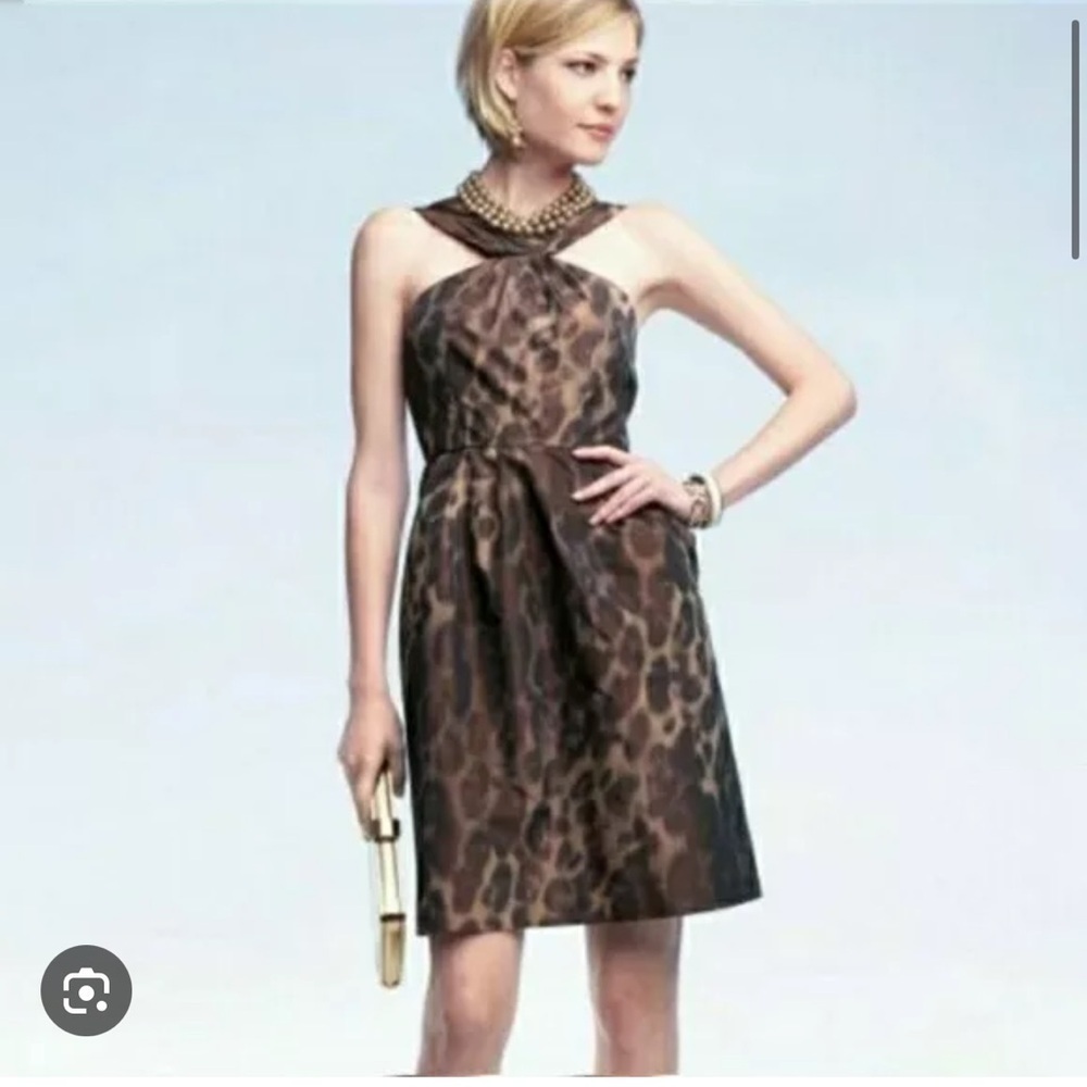 NWT banana republic leopard print taffeta dress